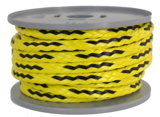 Dyneema Flechtschnur gelb-schwarz Durchmesser 8mm - Länge 10 Meter (dy880)