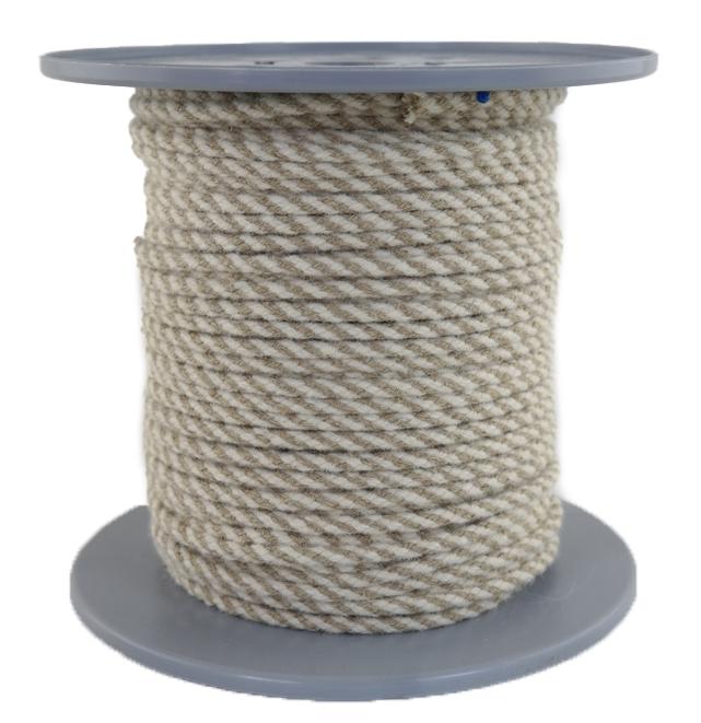 Leinenseil / Wollseil Ø 6mm - 100 Meter - 8fach geflochten (LW600-100)