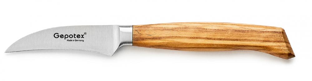 Gepotex ® Schälmesser 7cm Klinge Griff aus Olivenholz (g101107)