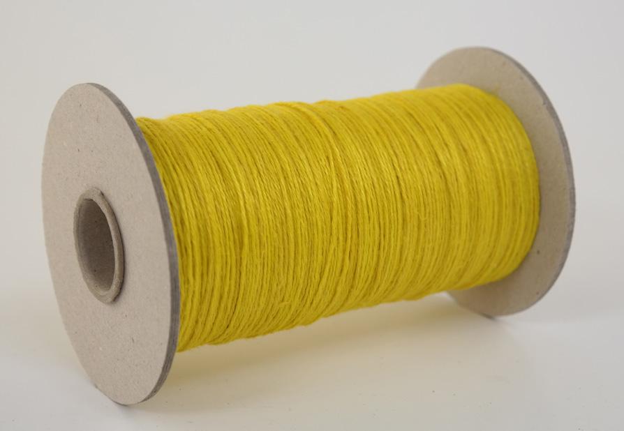 Leinengarn / Flachsgarn Lauflänge 400 Meter - Gewicht 200g - Farbe gelb (L200gG)