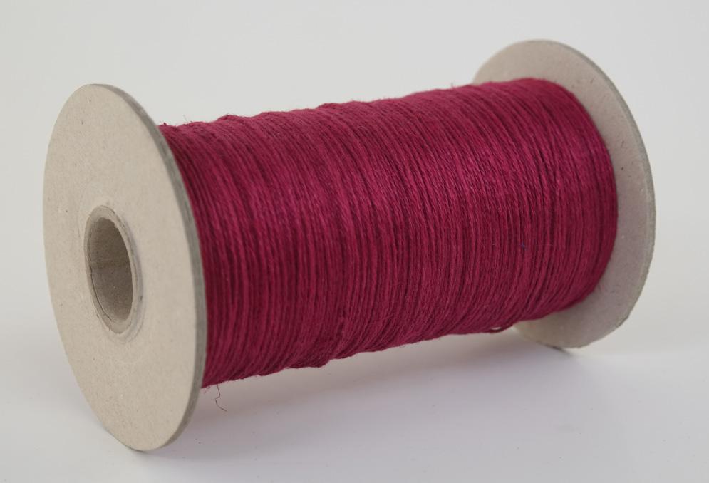 Leinengarn / Flachsgarn Lauflänge 400 Meter - Gewicht 200g - Farbe rot (L200gR) 