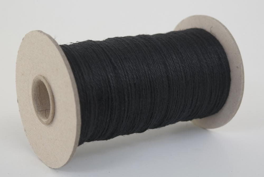 Leinengarn / Flachsgarn Lauflänge 400 Meter - Gewicht 200g - Farbe schwarz (L200gS) 