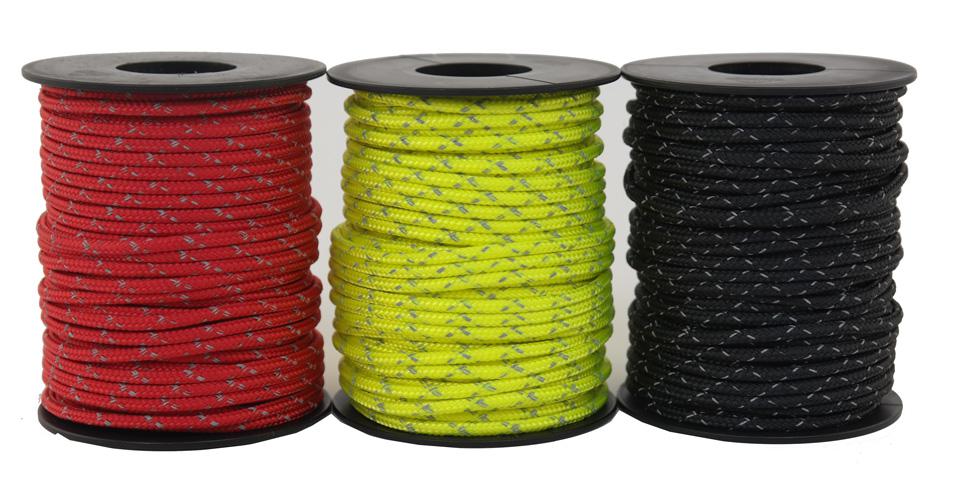 Reflektierendes Seil / Reflektseil - Ø 3mm 3 x 20 Meter - 3 Farben (re500-30)