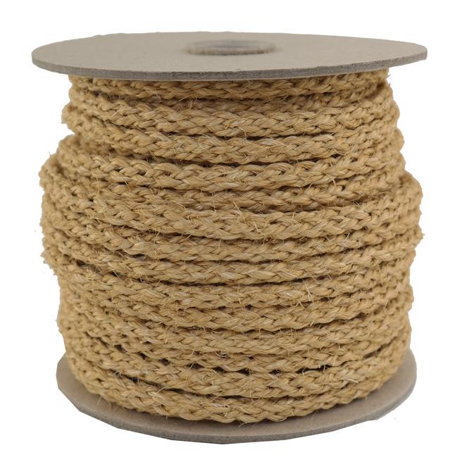 SONDERANGEBOT: Sisal - Sisalseil Ø ca. 7.5 mm - 25 Meter geflochten Dekoseil - Fb. beige (s075b)