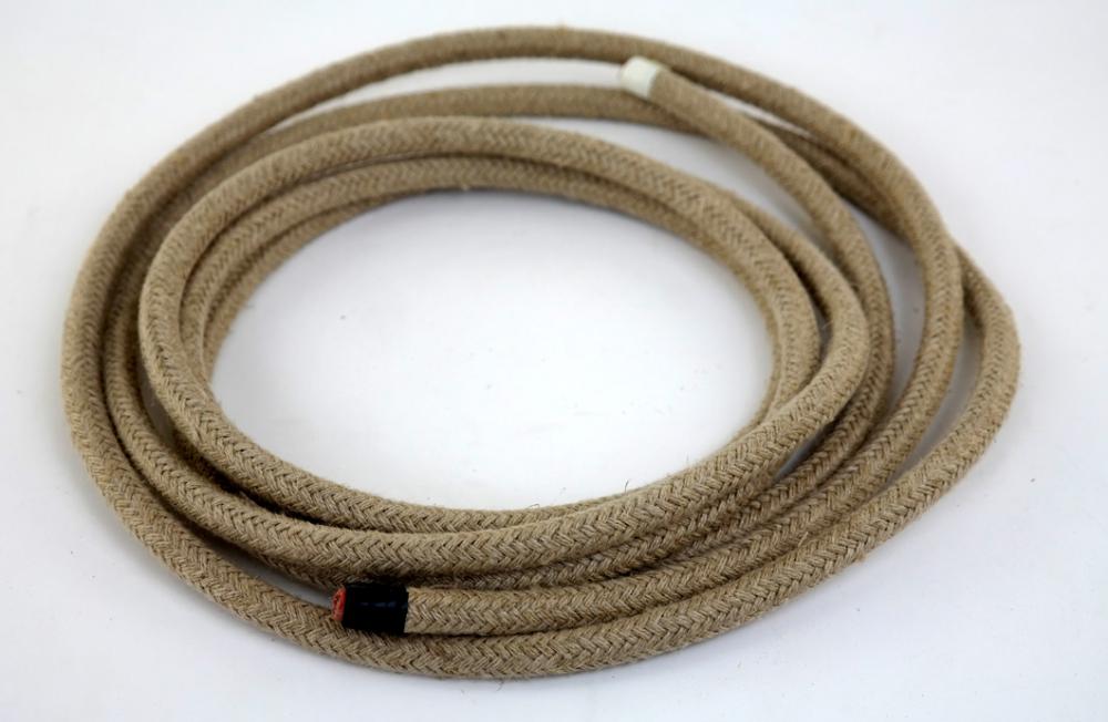 SONDERANGEBOT: 3,3 Meter Stromkabel 3x1,5 mm² - umflochten mit Leinen (G16L-3.3)