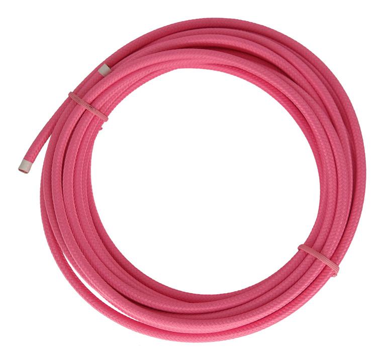 SONDERANGEBOT: 4 Meter Stromkabel 3x1,5 mm² - umflochten mit Polyester Fb. rosa (G16RO-4)