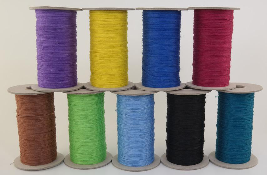 Leinengarn / Flachsgarn 9x 400 Meter - Gewicht jeweils 200g - 9 Farben (L200-9) 