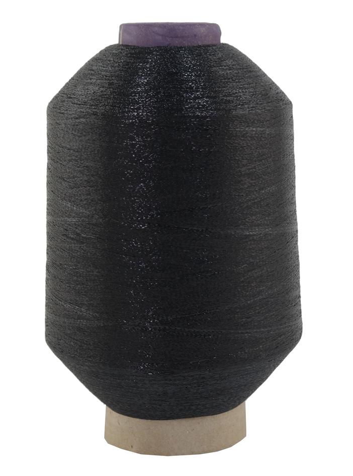 Glitzergarn - Metallic Look - Farbe schwarz Nm 1/69 - 500g - Lauflänge: 34.500 m (GL-S-500)