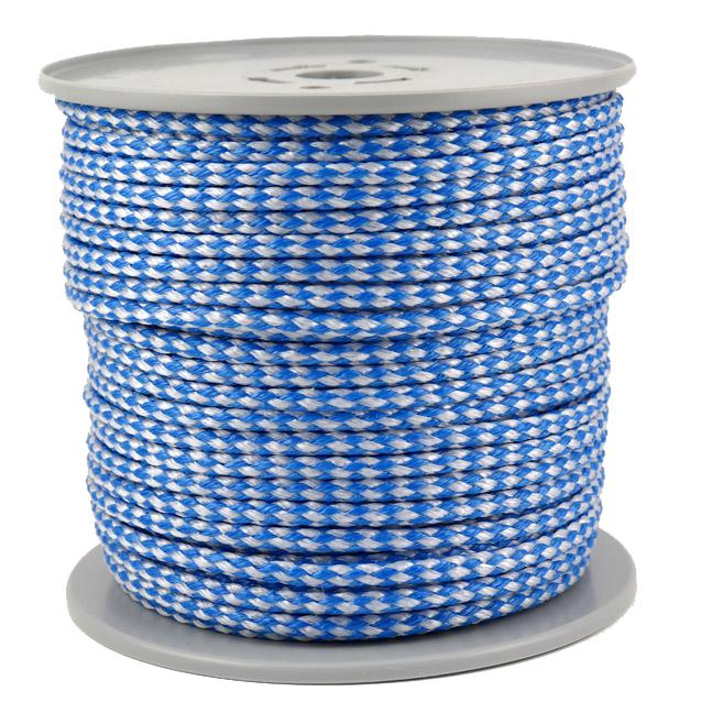 Allzweckleine aus Polypropylen Ø 6mm - Länge 100 meter Fb. weiß/blau (pp6-100WB) 
