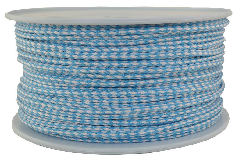 Allzweckleine aus Polypropylen Ø 6mm - Länge 200 meter Fb. weiß/blau (pp6-200WB) 