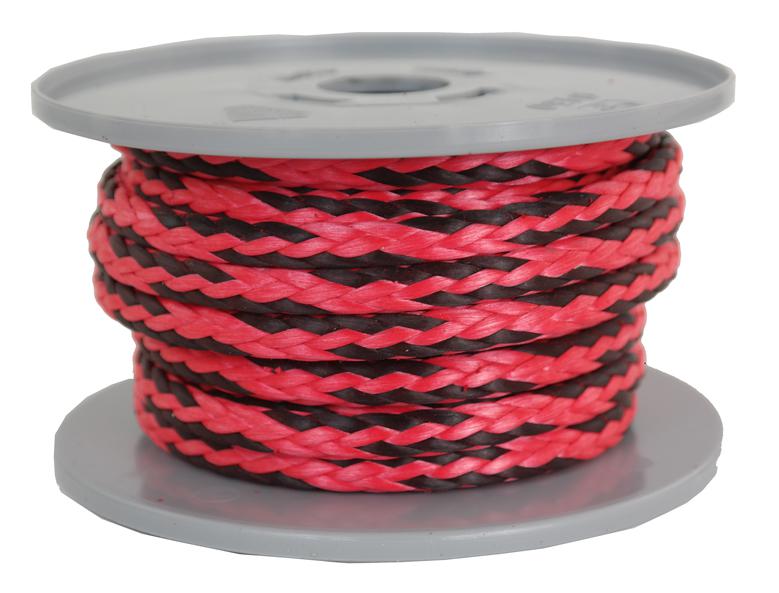 SONDERANGEBOT: Dyneema-Seil Fb. rot/schwarz Ø 6mm - Länge 5 Meter - 4.300 daN (dy660-5) 