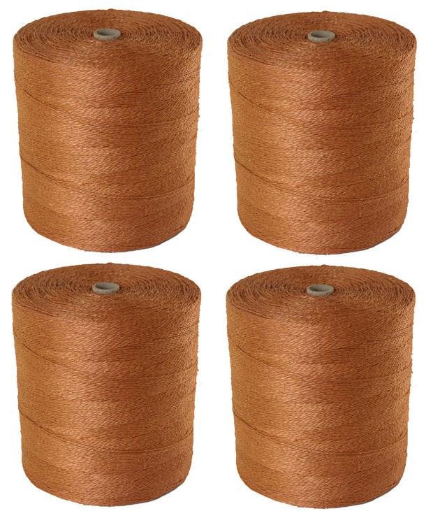 SONDERANGEBOT: Sisalseil Sisalkordel Ø ca. 2mm - 4 Stück 8 Kg Spule - Fb. terracotta (s8000-4)