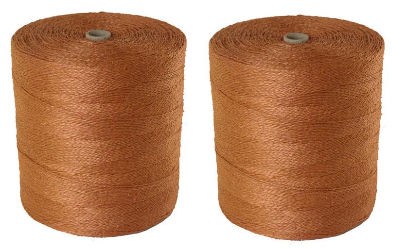 SONDERANGEBOT: Sisalseil Sisalkordel Ø ca. 2mm - 2 Stück 8 Kg Spule - Fb. terracotta (s8000-2)