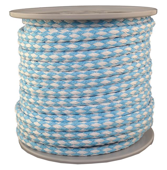 Allzweckleine aus Polypropylen Ø 10mm - Länge 50 meter Fb. weiß/blau (pp10-50WB)