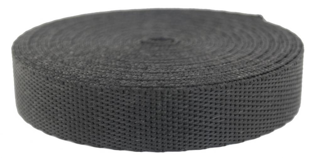 Dyneema Gurtband - Breite 20mm - aus 100% Dyneema - Länge: 5 Meter Fb. schwarz (dy1420S)