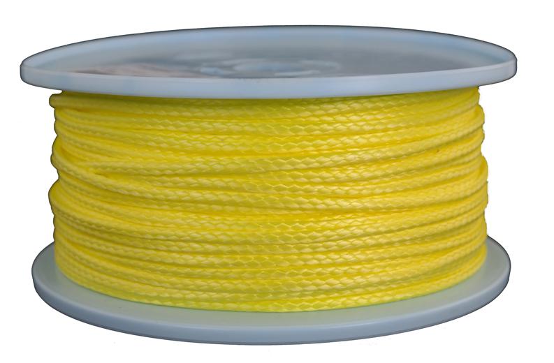 Dyneema Flechtleine / Seil / Dyneemaseil / Dyneema-Rope gelb Ø 4mm - 100 Meter (dy420)