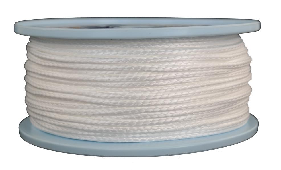 Dyneema Flechtleine / Seil / Dyneemaseil / Dyneema-Rope weiß Ø 4mm - 100 Meter (dy430)