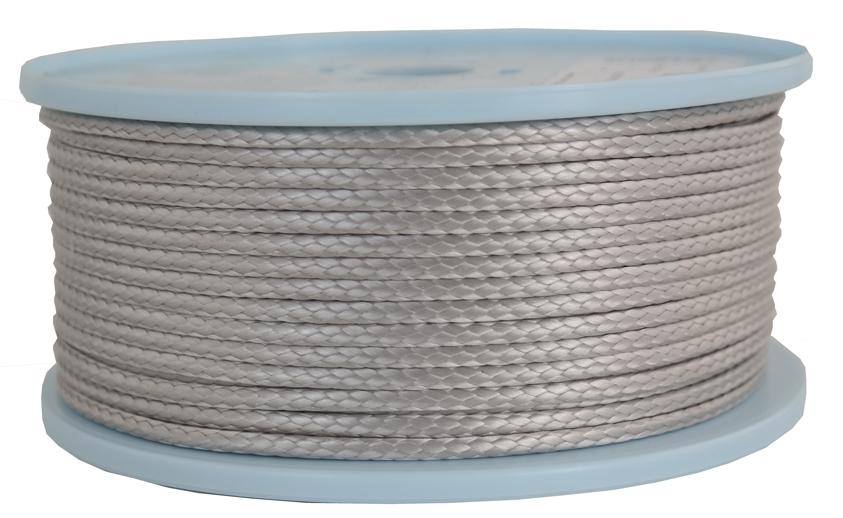Dyneema Flechtleine / Seil / Dyneemaseil / Dyneema-Rope grau Ø 4mm - 100 Meter (dy440)