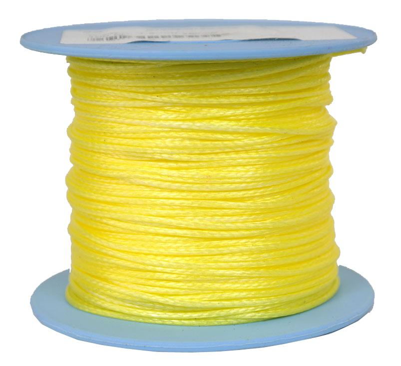 Dyneema Flechtleine / Seil / Dyneemaseil / Dyneema-Rope gelb - Ø 1.5mm - 100 Meter (dy1520)