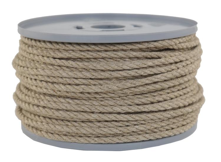 Hanfseil-Hemp Rope Durchmesser 4mm - 50 Meter (h400-50)