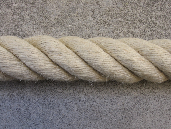 Handlaufseil/Treppenseil Ø 38-40mm natur aus 100% Jute (Naturfaser) (a1040)