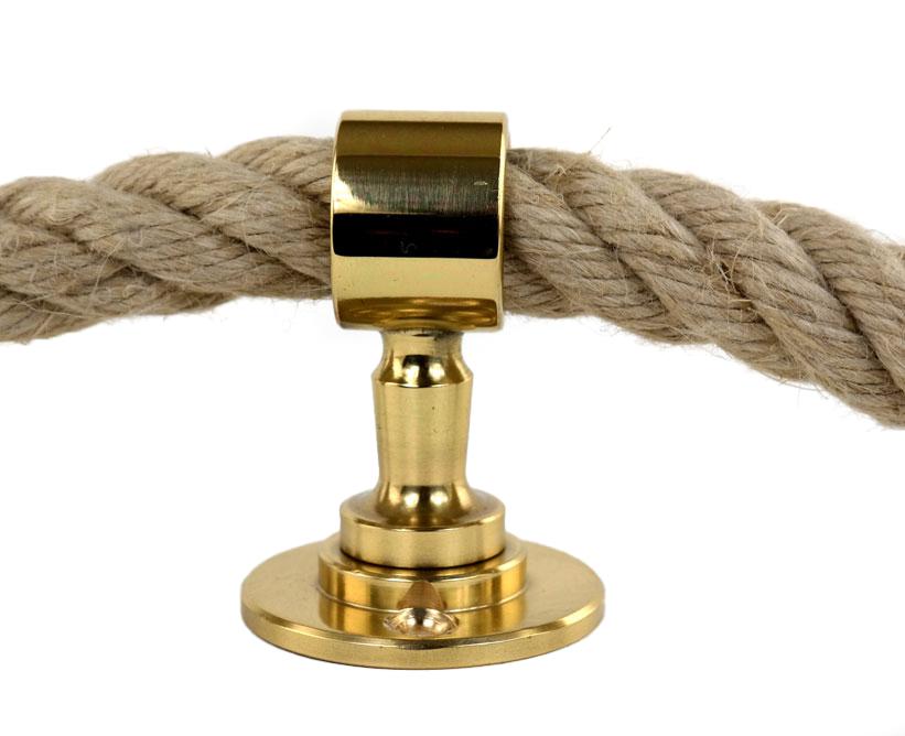 Seilträger Messing glänzend für 20 mm Handlaufseil (a210-20)