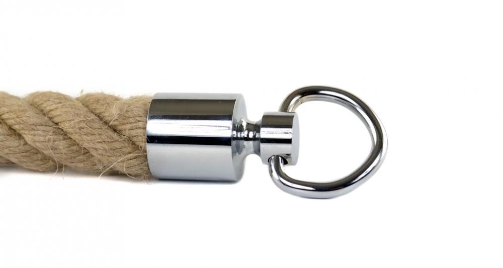 Seilendkappe verchromt mit Ring für 20 mm Handlaufseil (a405-20)